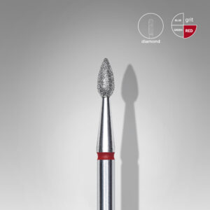 Punta Diamantata Goccia - Colore Rosso