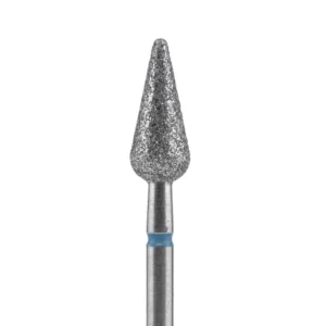 PUNTA DIAMANTATA PERA APPUNTITA, BLU, DIAMETRO 5 MM - LUNGHEZZA PUNTA 12 MM